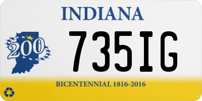 IN license plate 735IG