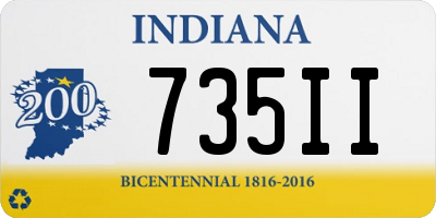 IN license plate 735II