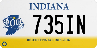 IN license plate 735IN