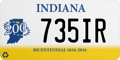IN license plate 735IR