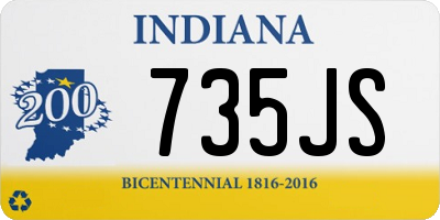 IN license plate 735JS