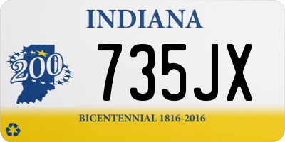 IN license plate 735JX