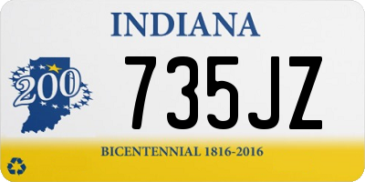 IN license plate 735JZ