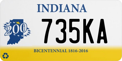 IN license plate 735KA