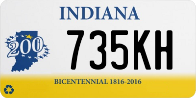 IN license plate 735KH