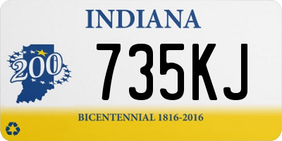 IN license plate 735KJ