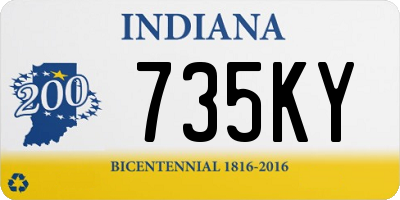 IN license plate 735KY