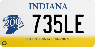 IN license plate 735LE