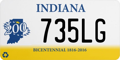 IN license plate 735LG