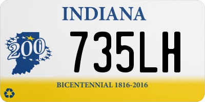 IN license plate 735LH