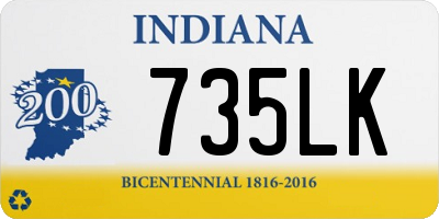 IN license plate 735LK