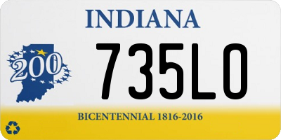IN license plate 735LO