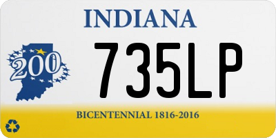 IN license plate 735LP