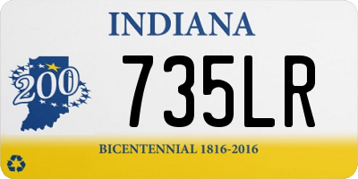 IN license plate 735LR