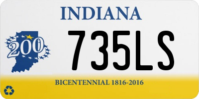 IN license plate 735LS