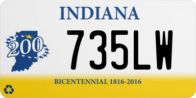 IN license plate 735LW