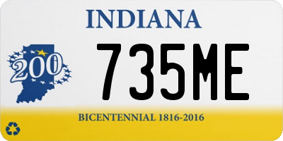 IN license plate 735ME