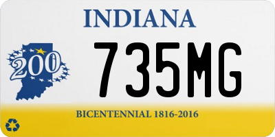 IN license plate 735MG