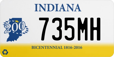 IN license plate 735MH