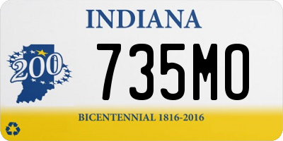 IN license plate 735MO