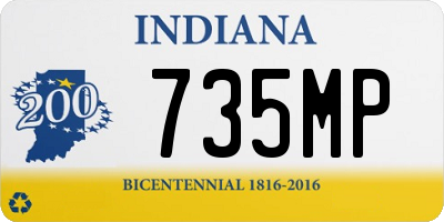 IN license plate 735MP