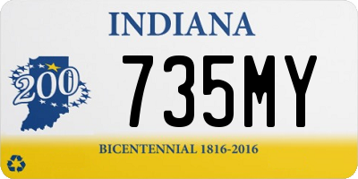 IN license plate 735MY