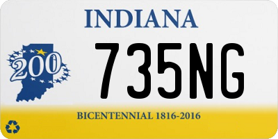 IN license plate 735NG