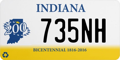 IN license plate 735NH