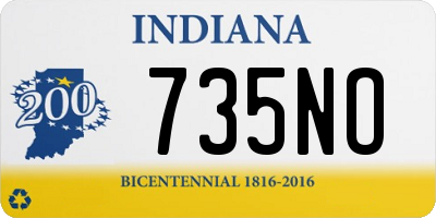 IN license plate 735NO