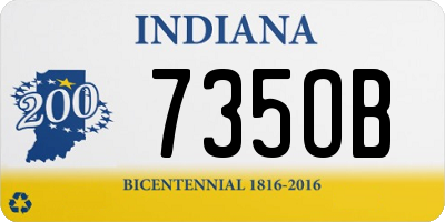 IN license plate 735OB