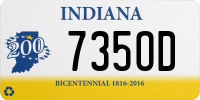 IN license plate 735OD