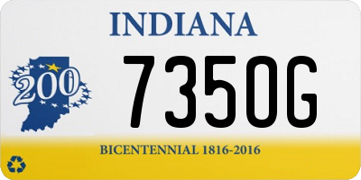 IN license plate 735OG