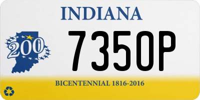 IN license plate 735OP