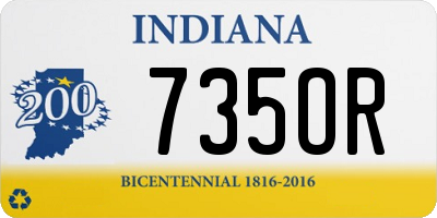 IN license plate 735OR