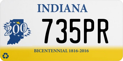 IN license plate 735PR
