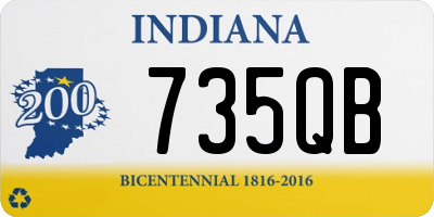 IN license plate 735QB
