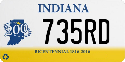 IN license plate 735RD