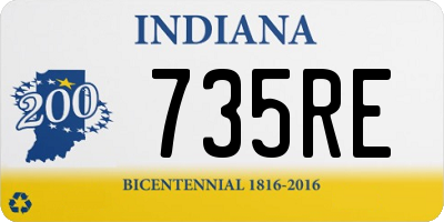 IN license plate 735RE