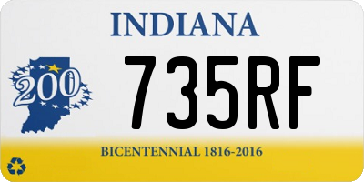 IN license plate 735RF