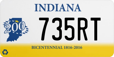 IN license plate 735RT