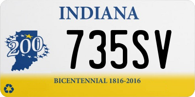 IN license plate 735SV