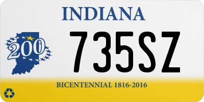 IN license plate 735SZ