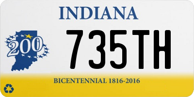 IN license plate 735TH