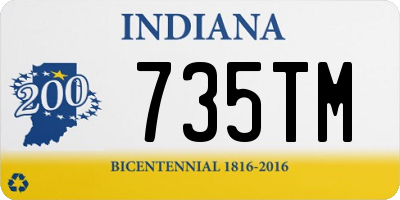 IN license plate 735TM