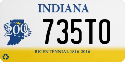 IN license plate 735TO