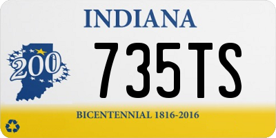 IN license plate 735TS