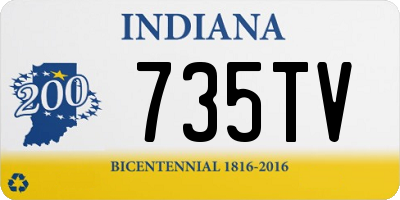 IN license plate 735TV