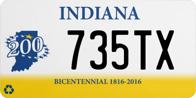 IN license plate 735TX