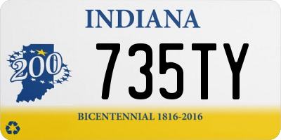 IN license plate 735TY