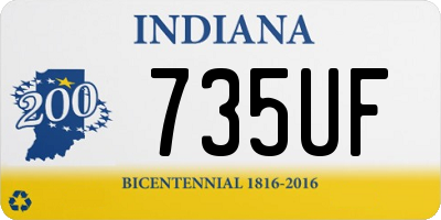 IN license plate 735UF